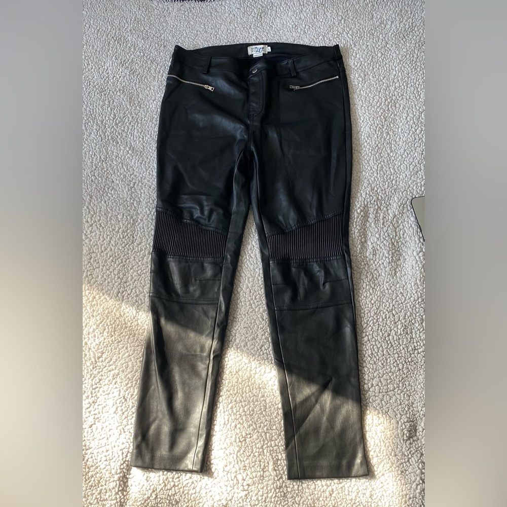 MOLLY BRACKEN Faux Lather Pants
